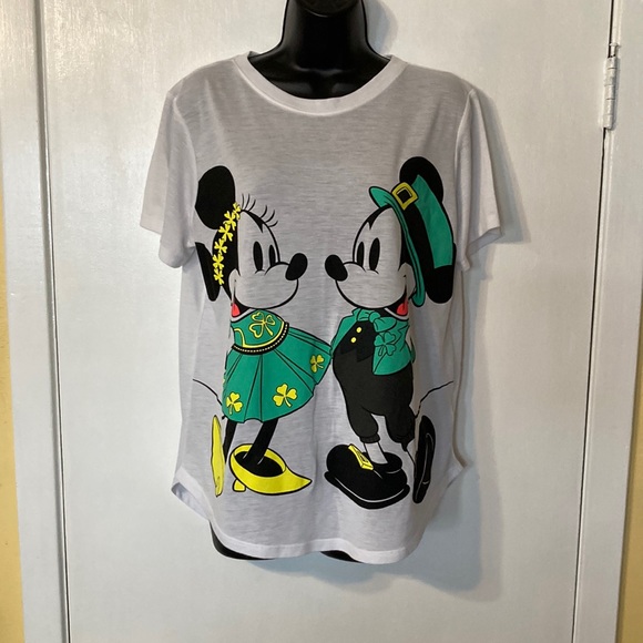 Disney Women’s Irish Mickey and Minnie St Patrick’s Day T-Shirt - Picture 1 of 5